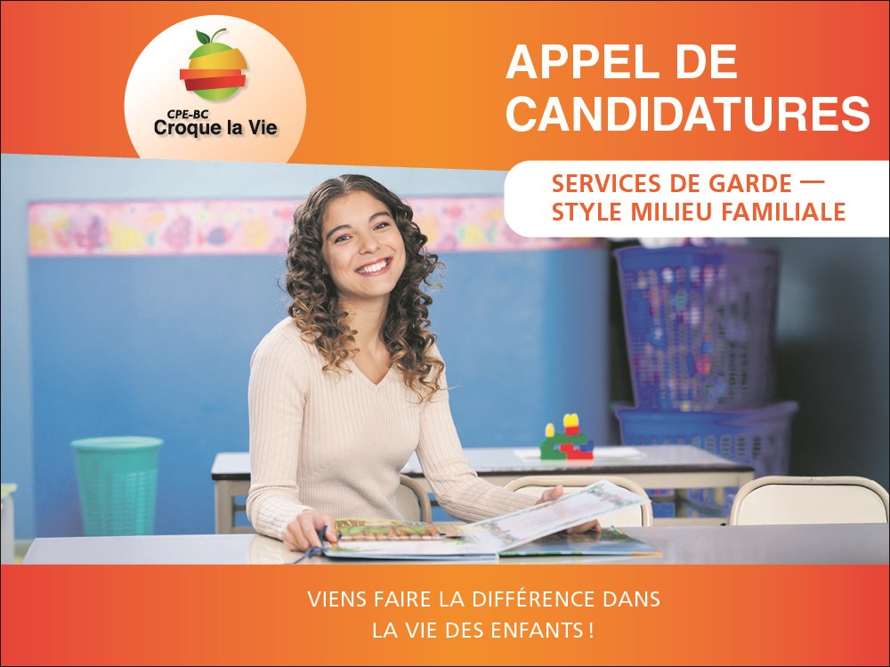 CPE-BC Croque la Vie recherche un(e) responsable de service de garde