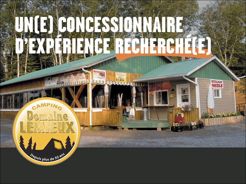 Camping Domaine Lemieux est à la recherche d'un concessionnaire
