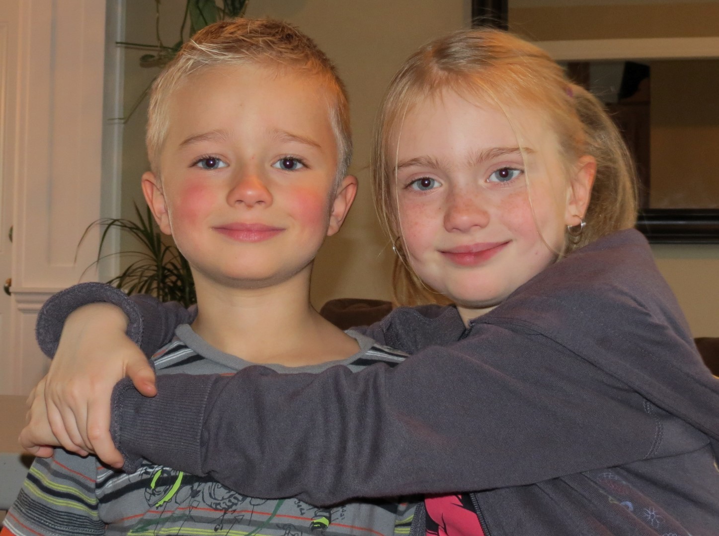 Emma (8 ans) et David (6 ans) Goedike, Chambly.