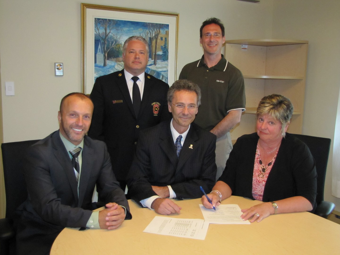 Signature de la convention collective des brigadiers à Chambly