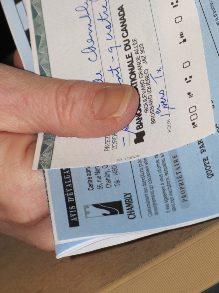 Paiement du deuxième versement du compte de taxes municipales