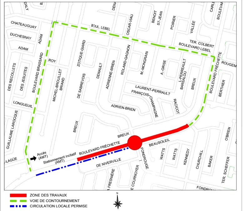 Entraves à prévoir sur le boulevard Fréchette