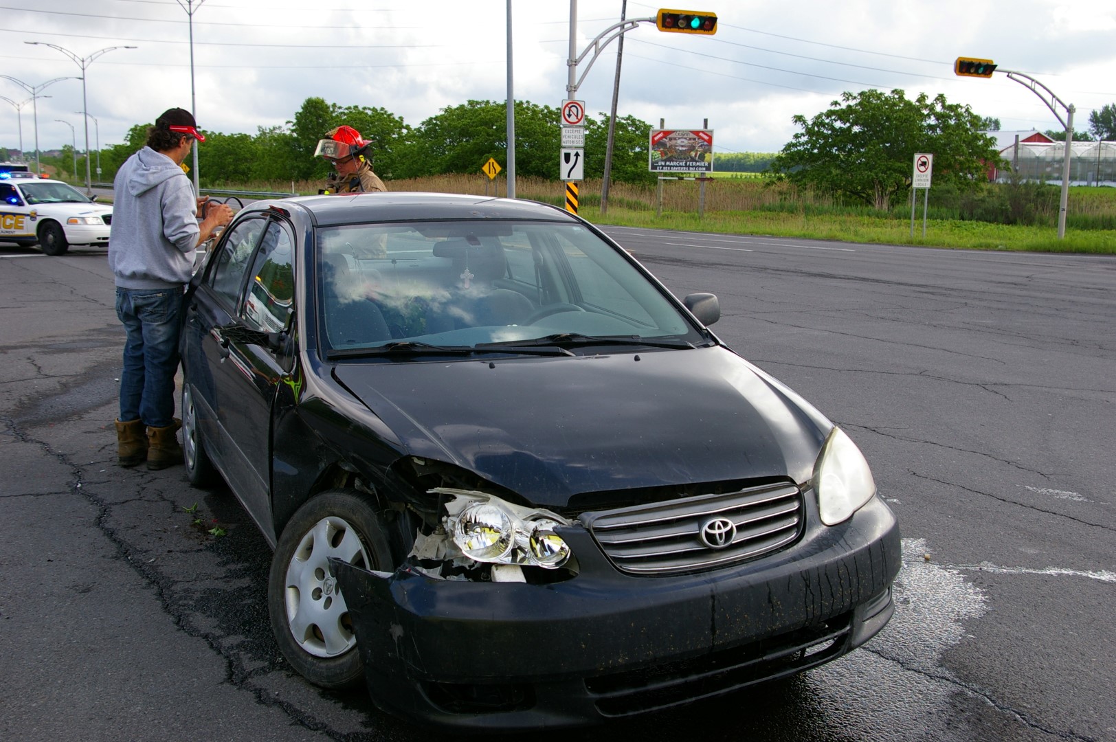 Accidents à l'intersection Patrick-Farrar et Féchette
