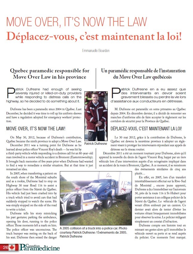 Le travail de Patrick Dufresne reconnu au Canada comme aux États-Unis