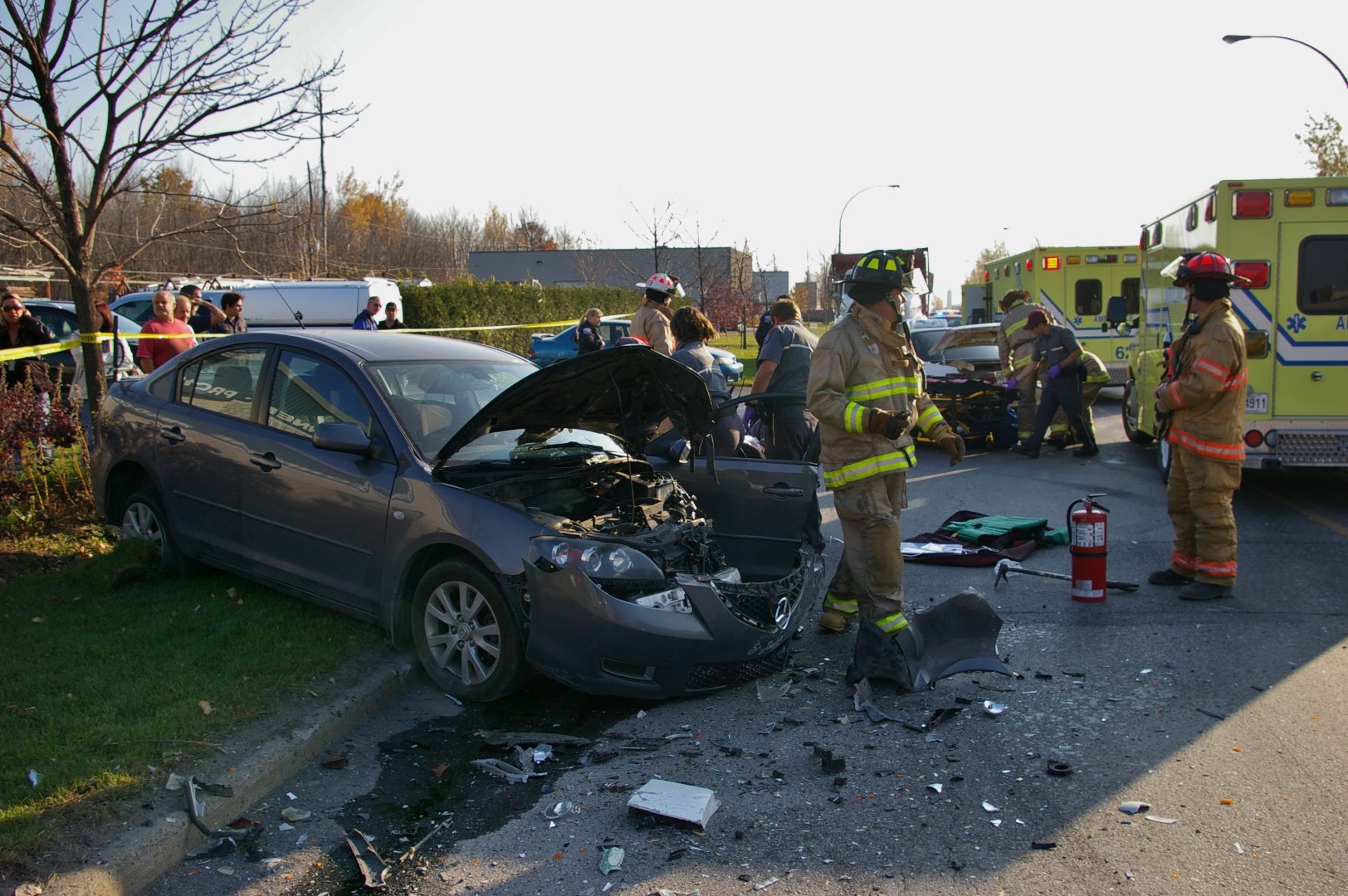 Collision sur le boulevard Industriel