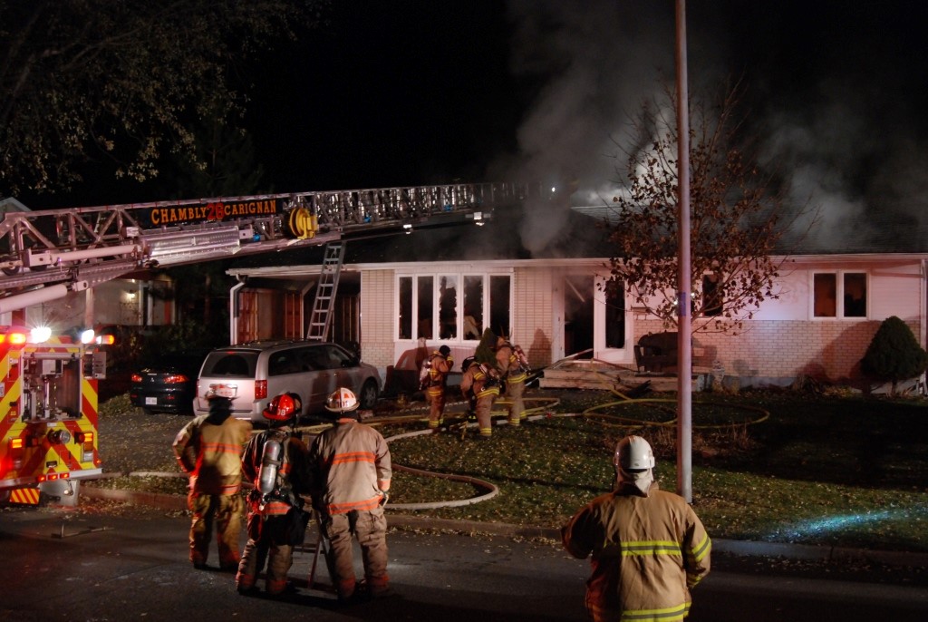 Incendie accidentel sur de Carillon, à Chambly