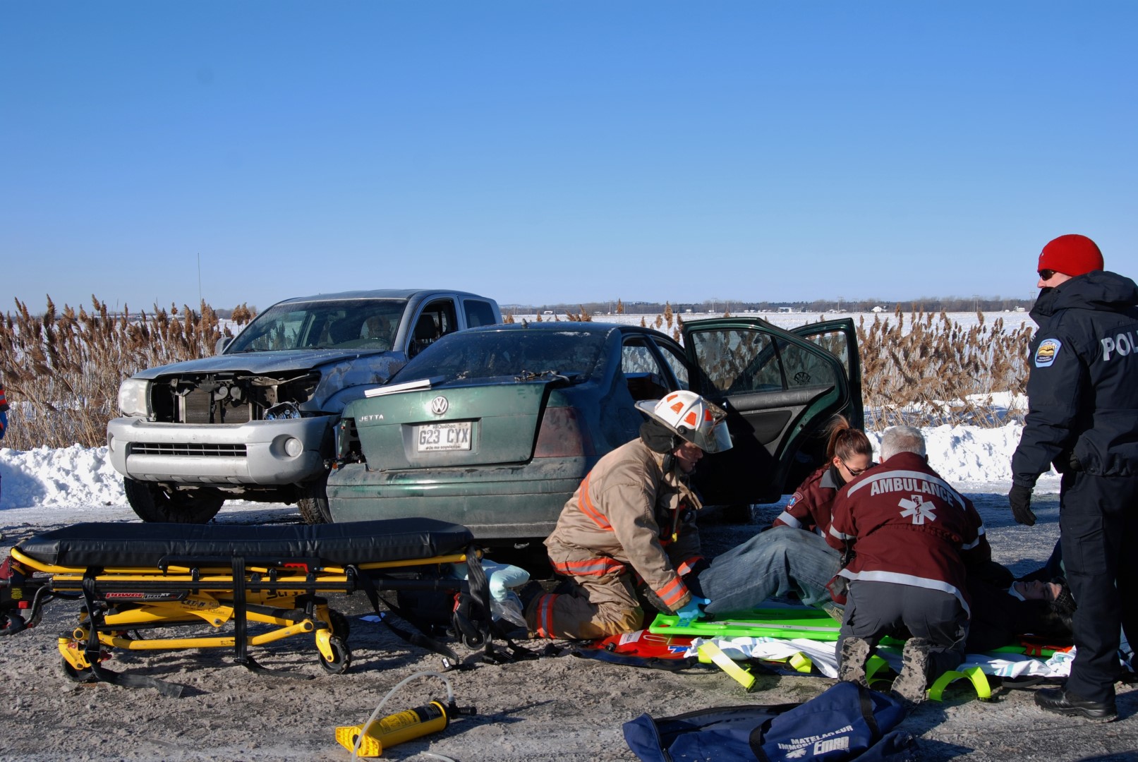 Accident sur Fréchette : un des blessés repose toujours dans un état critique