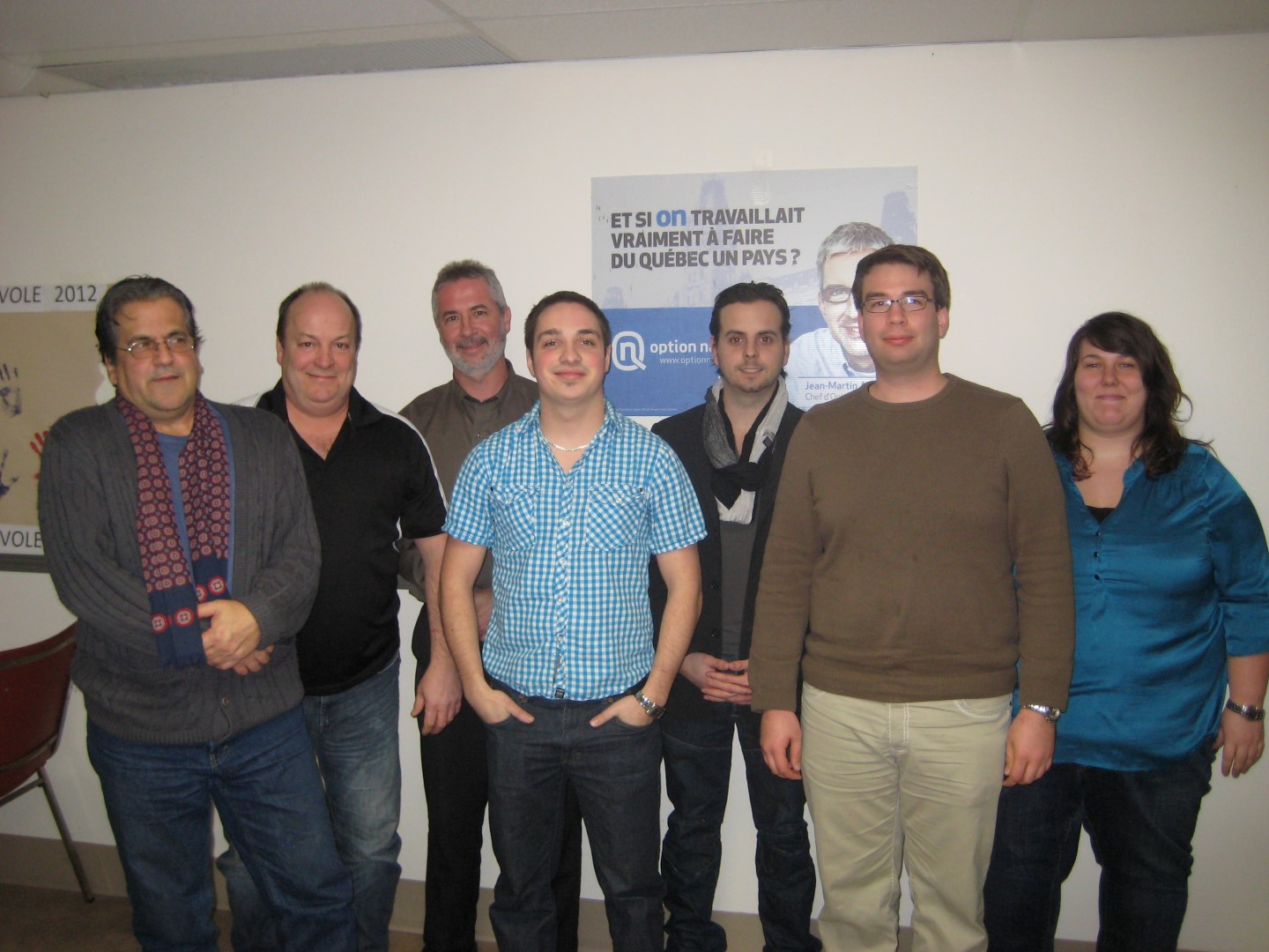 Les nouveaux membres de l'exécutif : Martin Maynard, président, Catherine Gervais, vice-présidente, Gabriel Aumont registraire, Laurie Maynard, responsable des communications, ainsi que Kevin Meunier, Normand Goudreault, Sébastien Beaulieu et Claude Chagnon, conseillers.