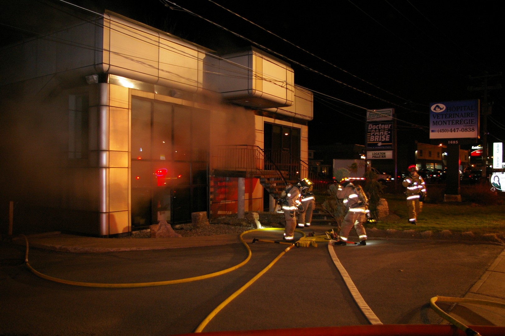L'Hôpital vétérinaire Montérégie victime d'un incendie