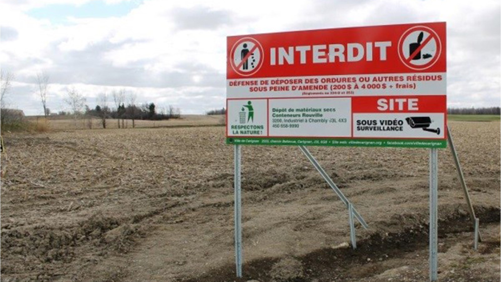 Les déchets et résidus de construction ne vont pas dans la nature! 