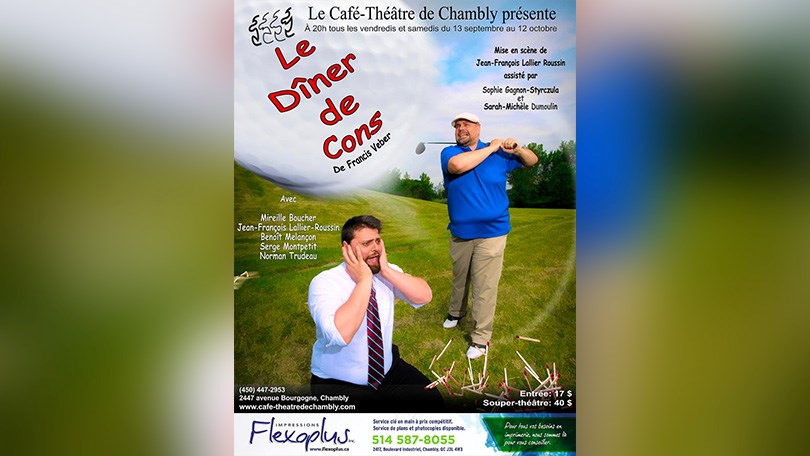 Le Café-théâtre de Chambly présente Le Dîner de cons