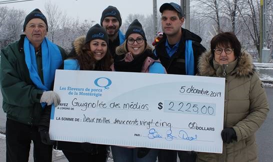 Moisson Maskoutaine reçoit 2 225 $ des Éleveurs de porcs de la Montérégie