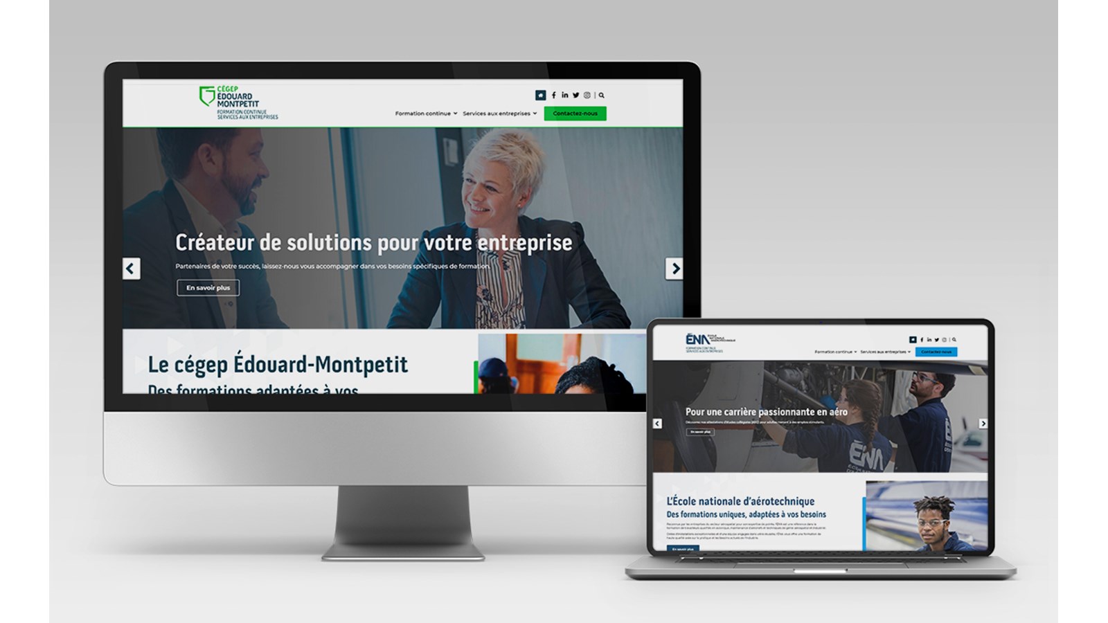 Nouveaux sites Web pour la Formation continue et des Services aux entreprises 