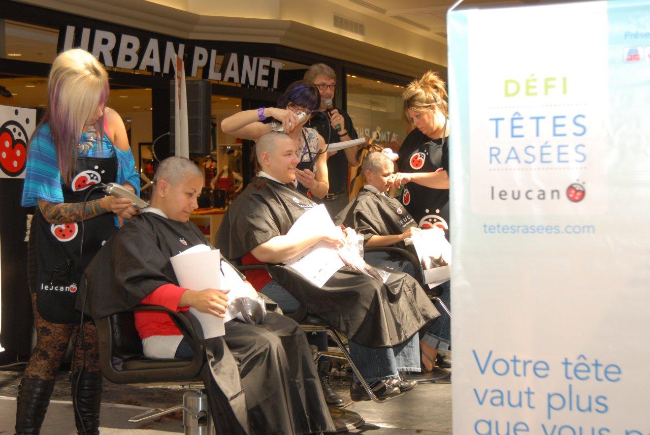 Le Défi têtes rasées, qui se déroulait aux Galeries Saint-Hyacinthe le 6 mai, a permis d’amasser plus de 32 000 $ pour Leucan.