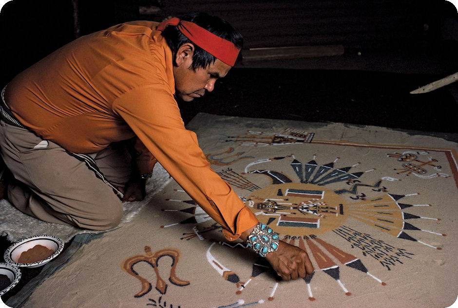 Atelier de peinture navajo