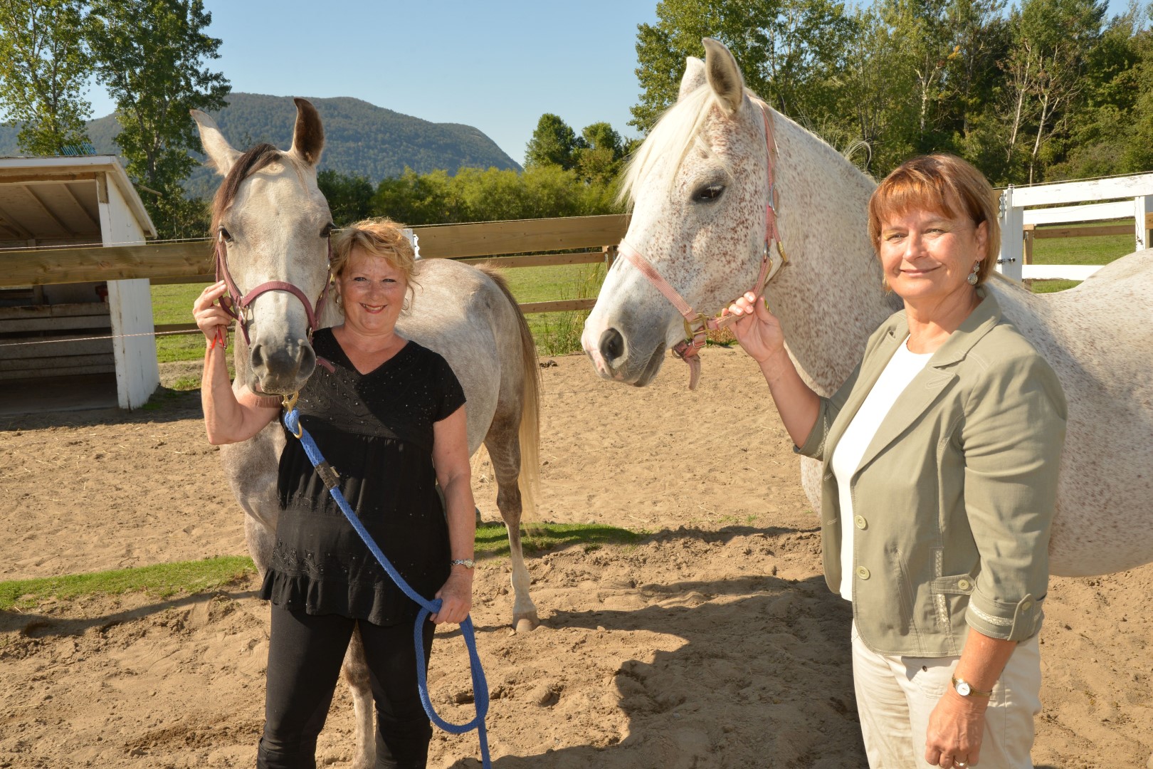 Johanne Doucet et Patricia Gaulin offrent des ateliers qui permettent de renforcer le leadership, l’estime de soi et la confiance en soi grâce aux chevaux.
