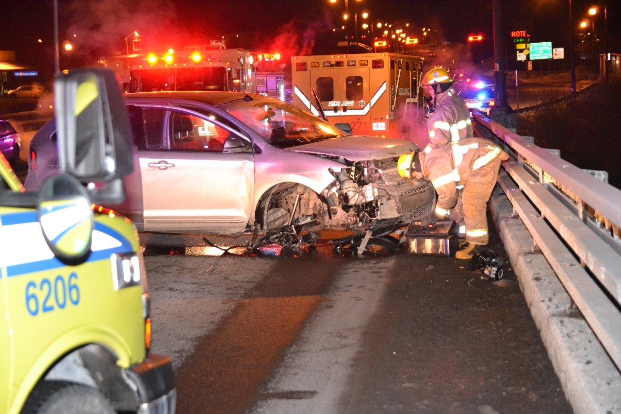 Accident avec blessées sur le pont Jordi-Bonet