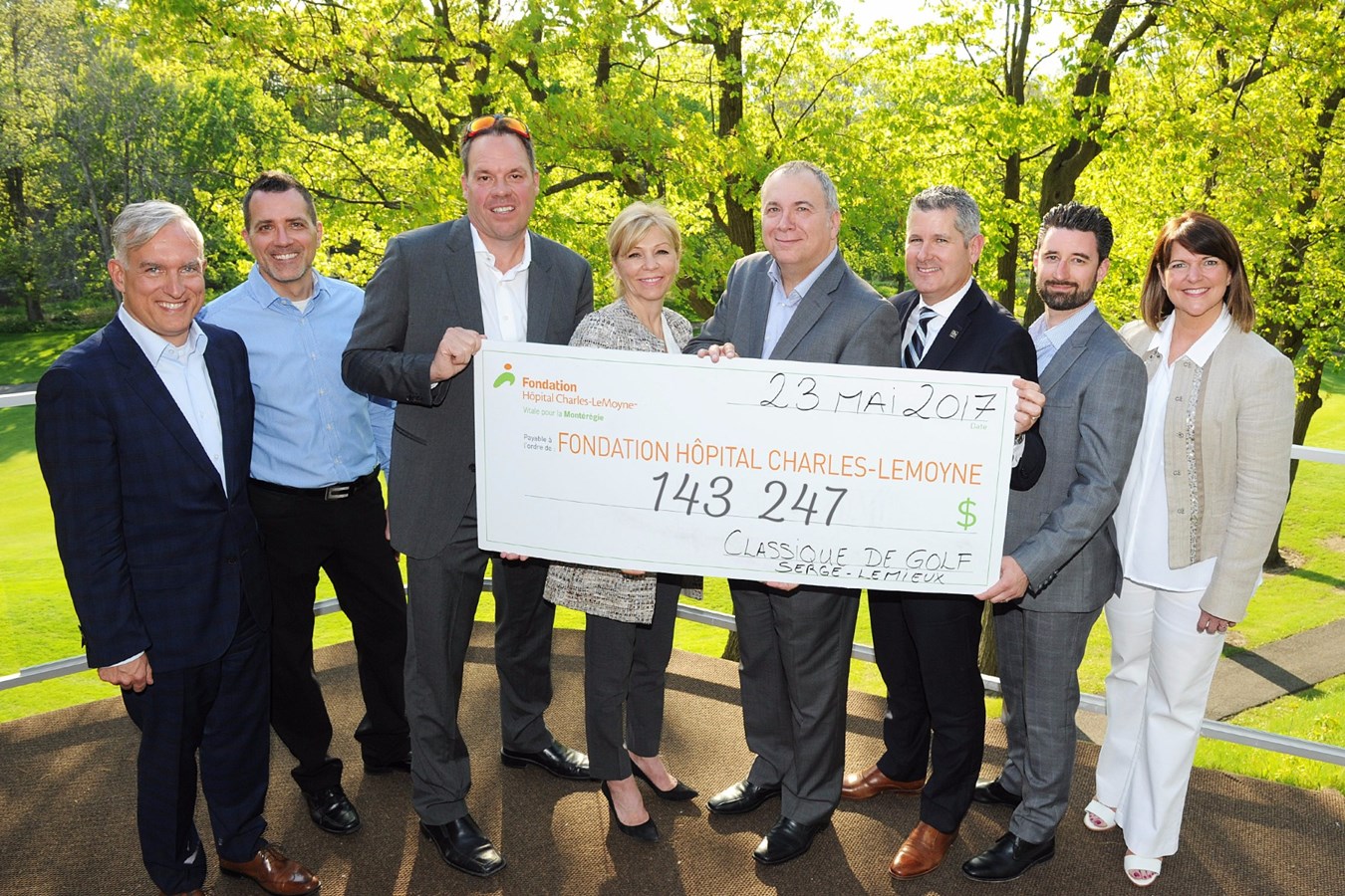 Tournoi de golf et randonnée de vélo de la Fondation Hôpital Charles-LeMoyne :143 247 $ POUR LE SERVICE DE CARDIOLOGIE