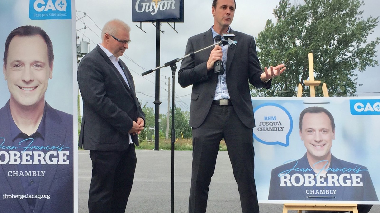 Jean-François Roberge, Louis Lemieux et Claire Samson plaident en faveur du REM à Chambly