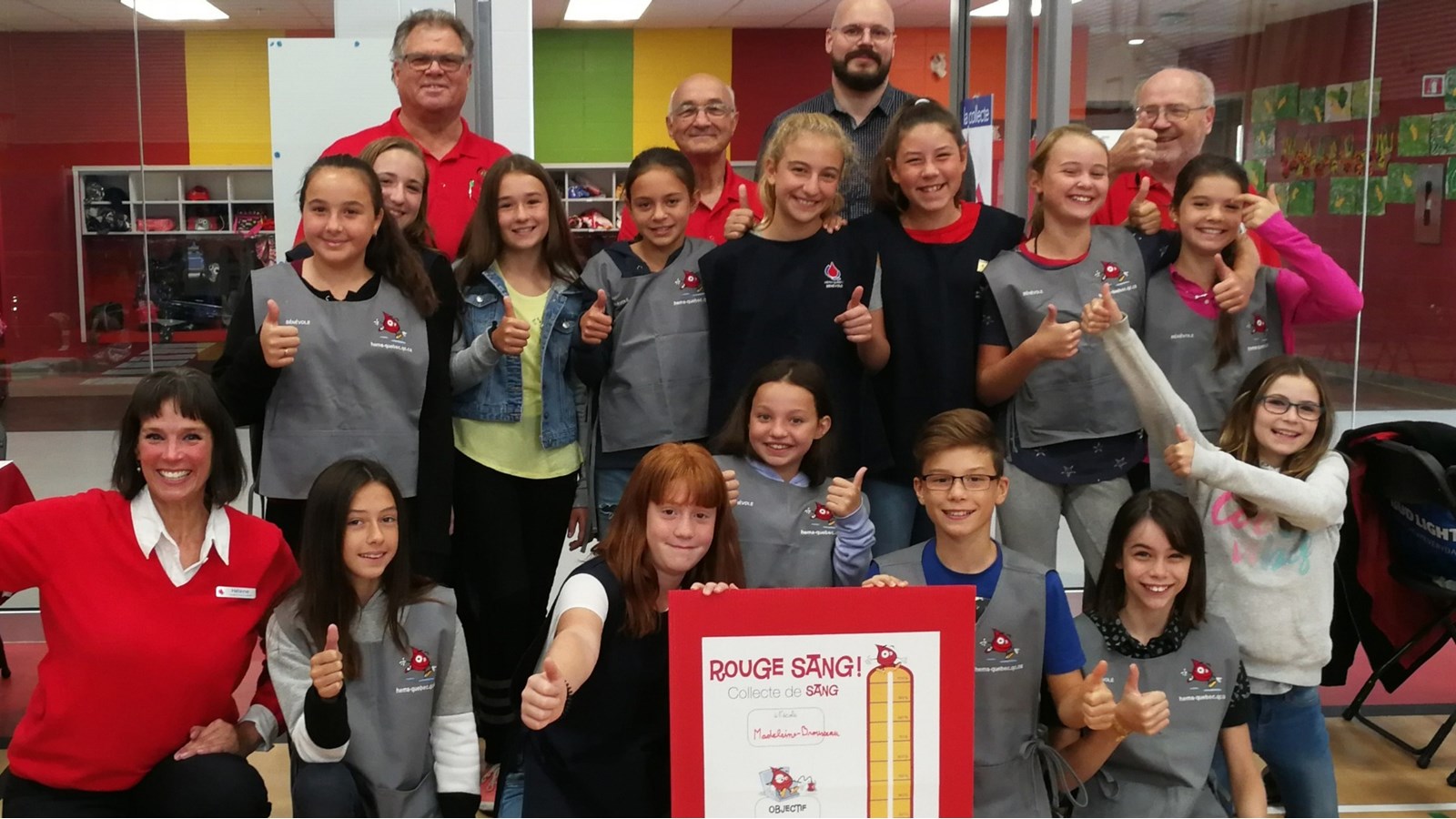 La collecte de sang des super élèves de l’école Madeleine Brousseau...un succès