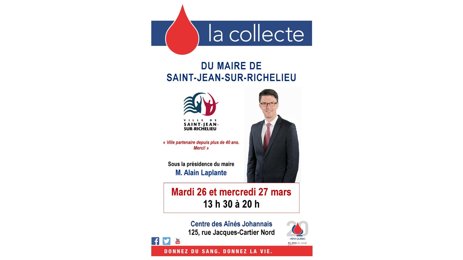 Accueillez le printemps en faisant un don de sang! 