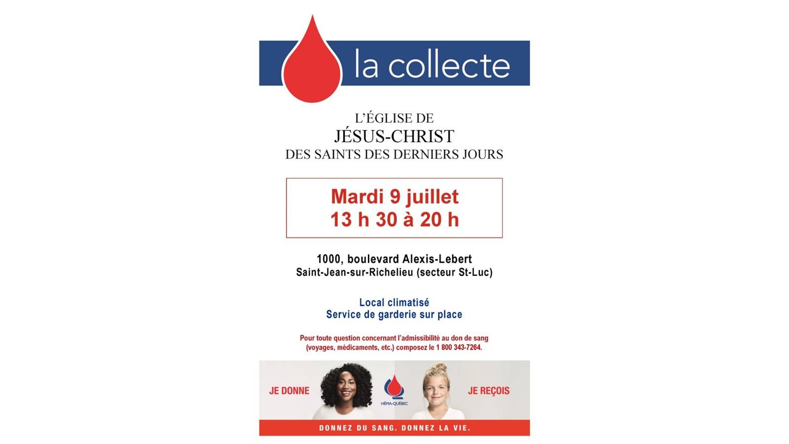 Collecte de sang de l'Église de Jésus-Christ des Saints des derniers jours