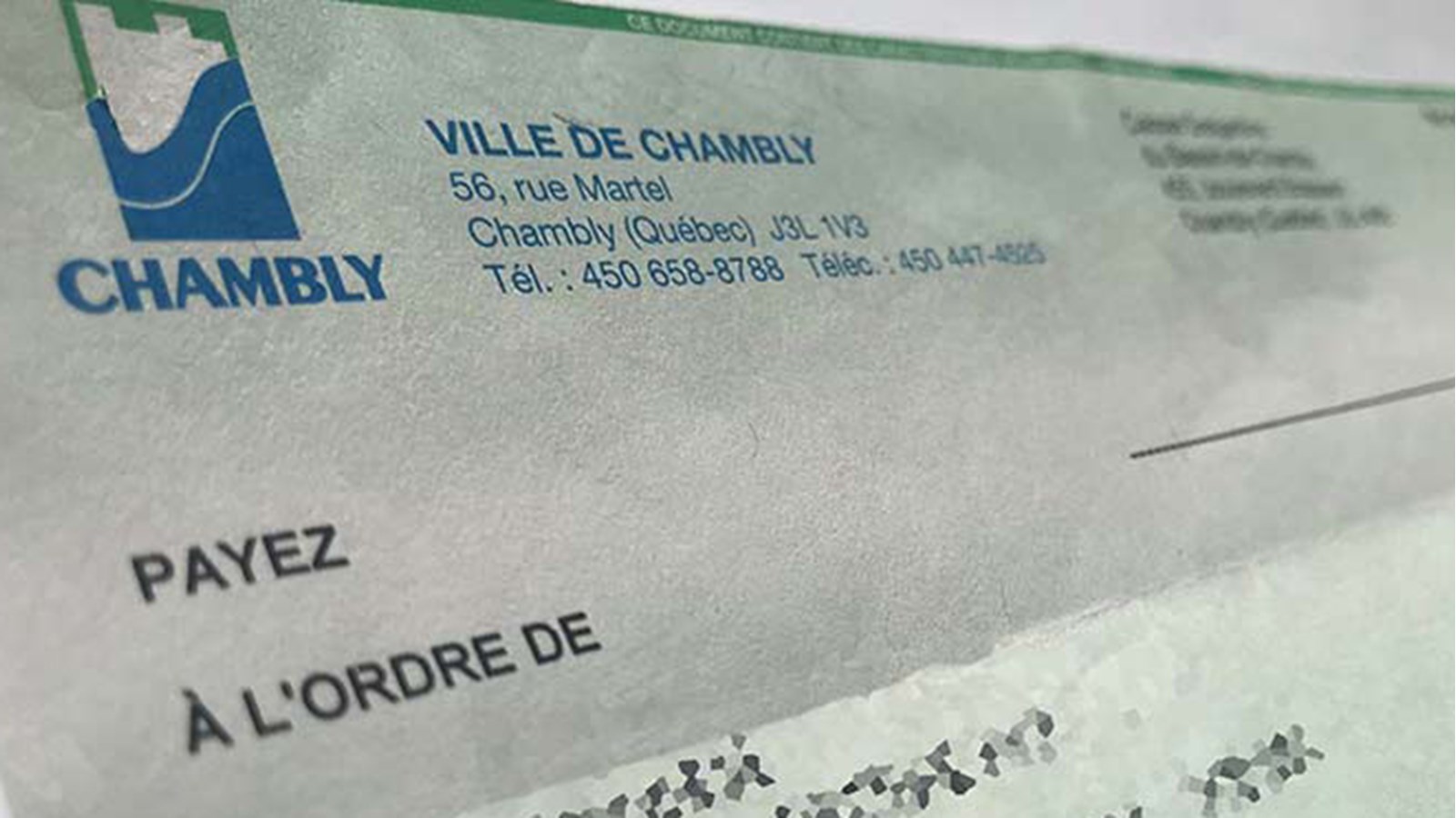 Avez-vous de l'argent qui dort chez vous citoyens de Chambly? 