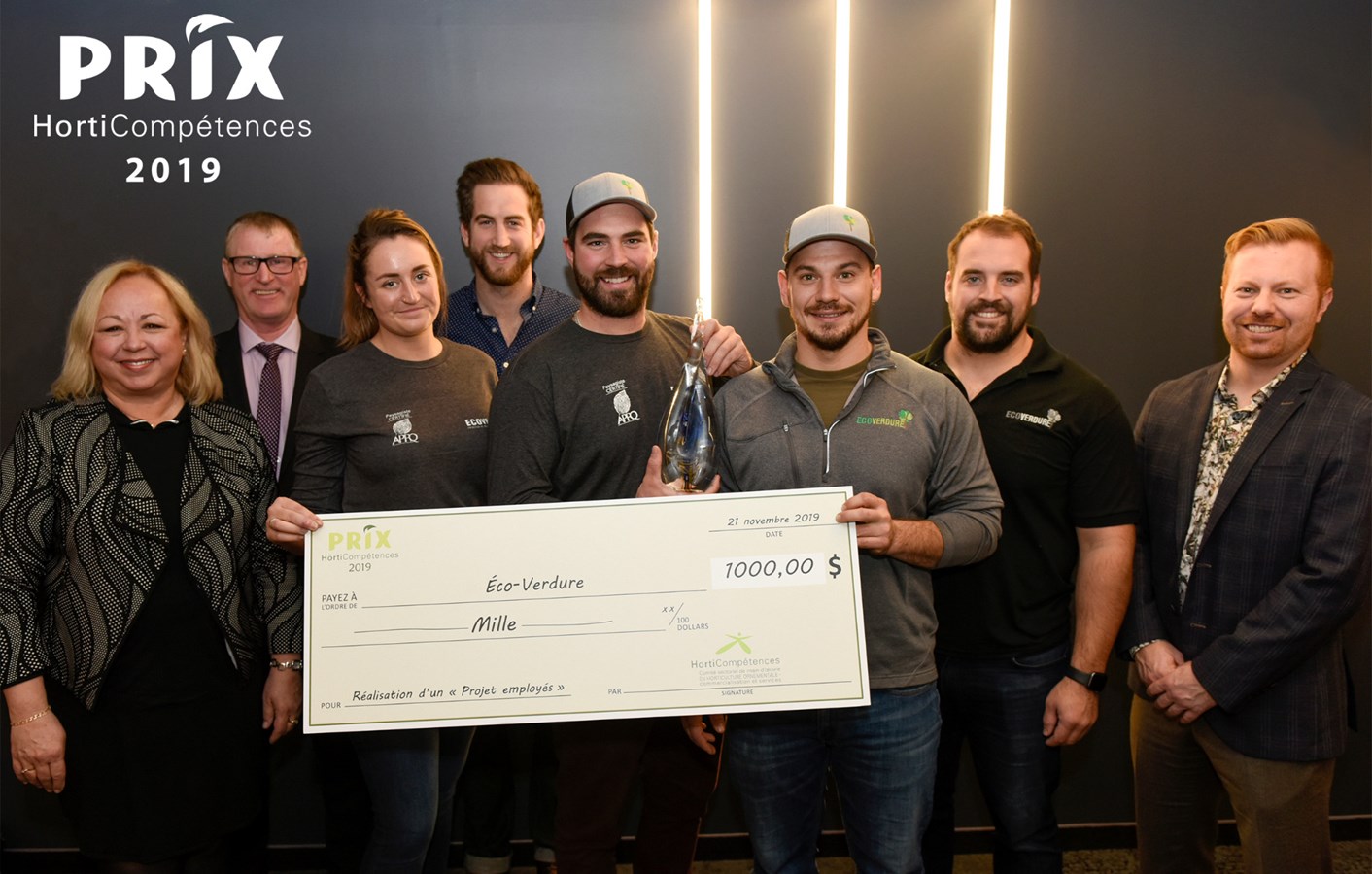 L'entreprise richeloise Ecoverdure Inc, lauréate du prix HortiCompétences 2019.
