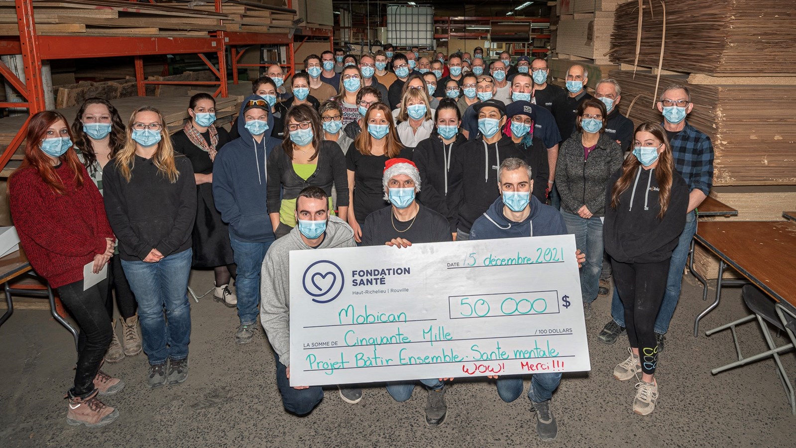Mobican démontre sa générosité en accordant 50 000 $ au projet en santé mentale