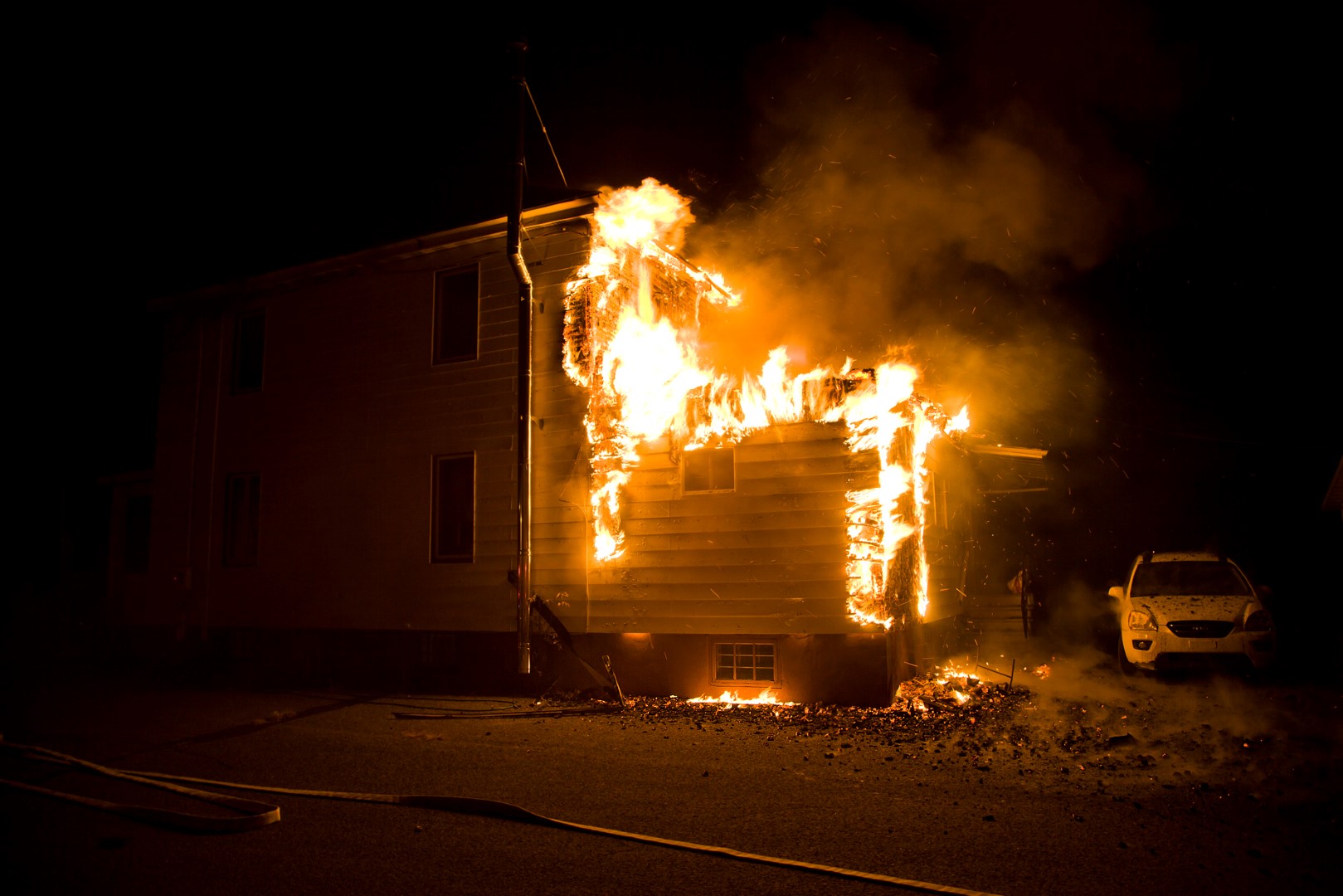 Incendie spectaculaire
