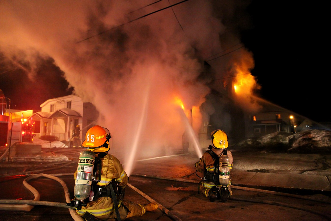 Incendie sur le boulevard Fiset