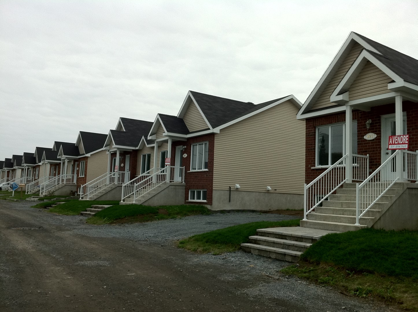 Six maisons attendent de trouver preneur sur la rue Principal, à Saint-Roch-de-Richelieu.