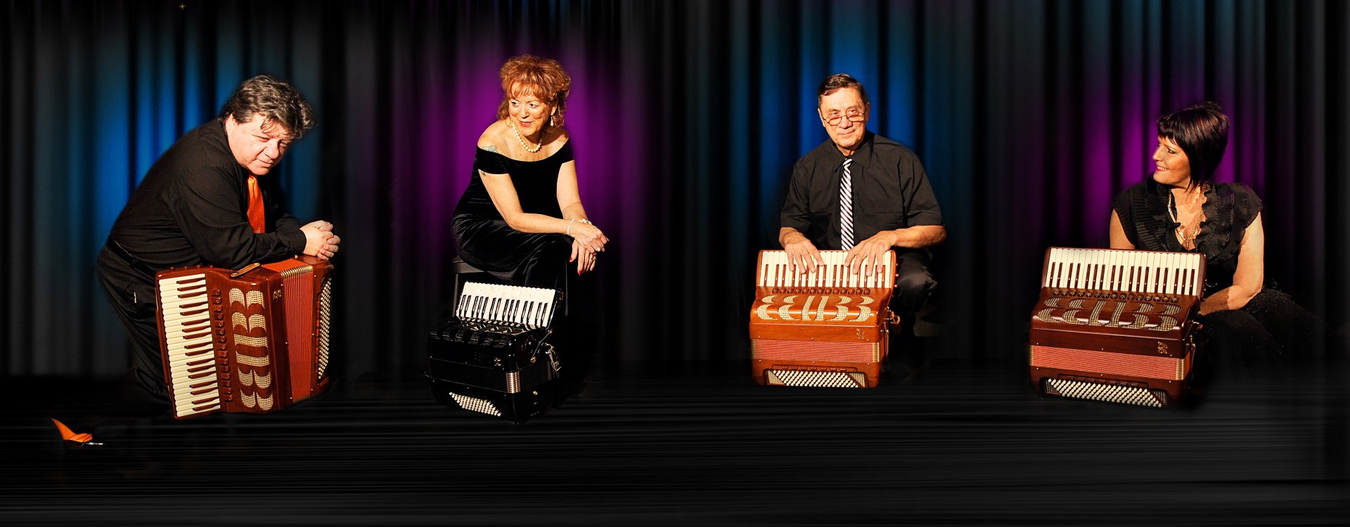 Quatre accordéons avec passion
