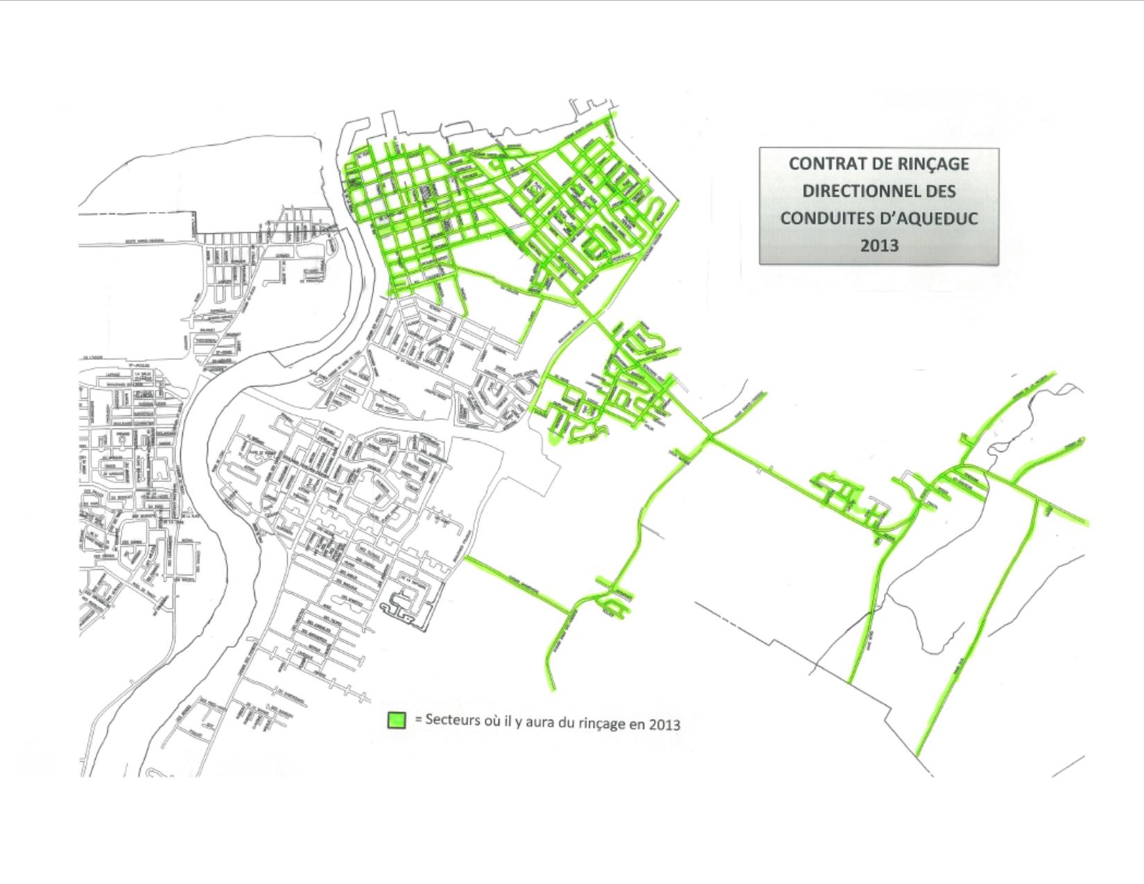 Rinçage du réseau de distribution de l’eau potable