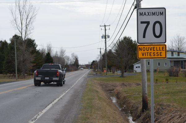 Changements aux limites de vitesse sur la route 132