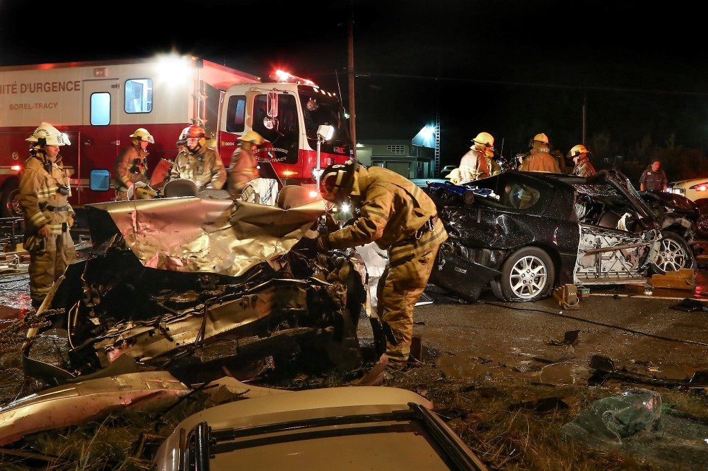 Accidents routiers : Sorel-Tracy en milieu de peloton
