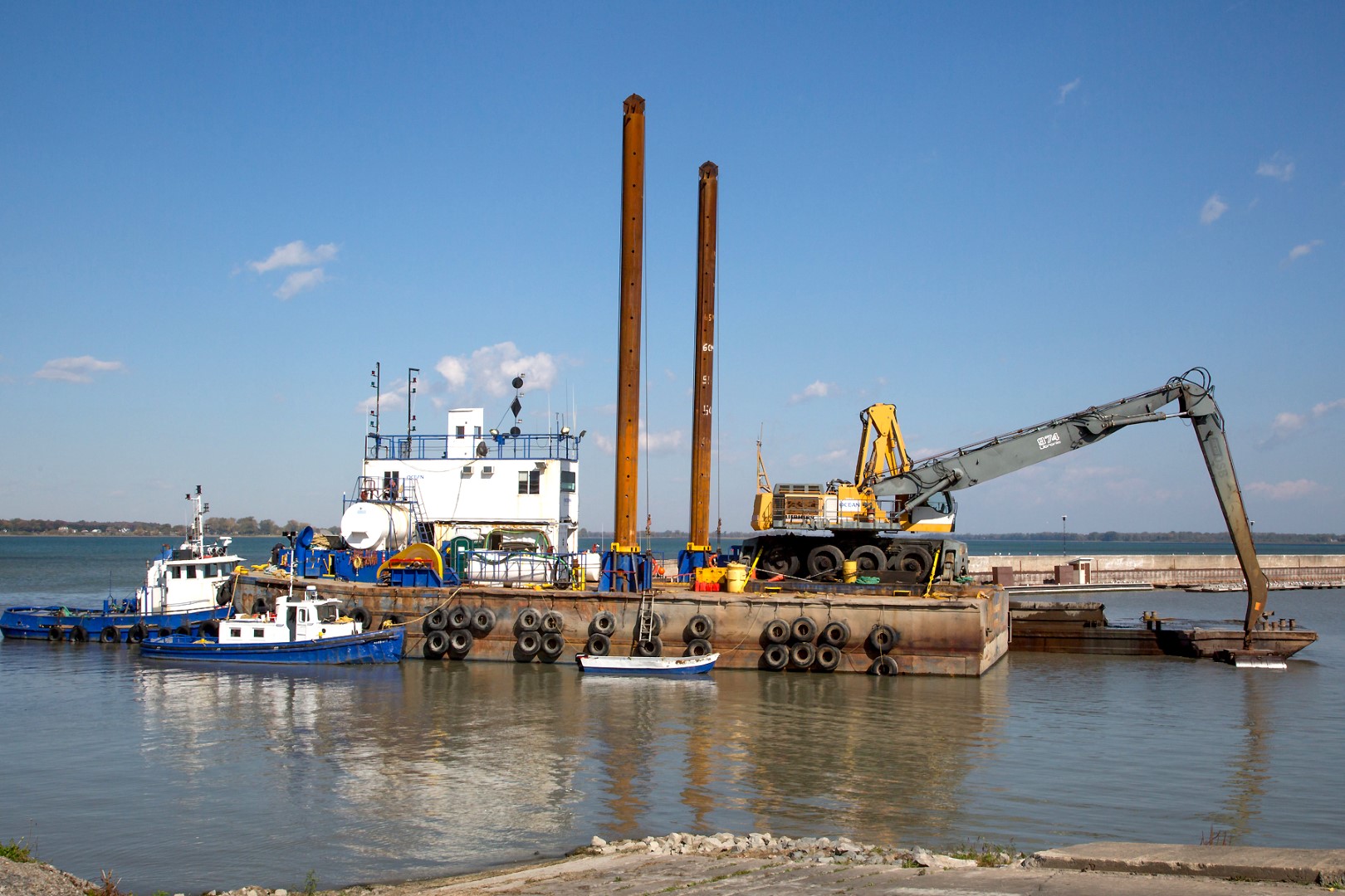 Les travaux de dragage de la marina sont lancés
