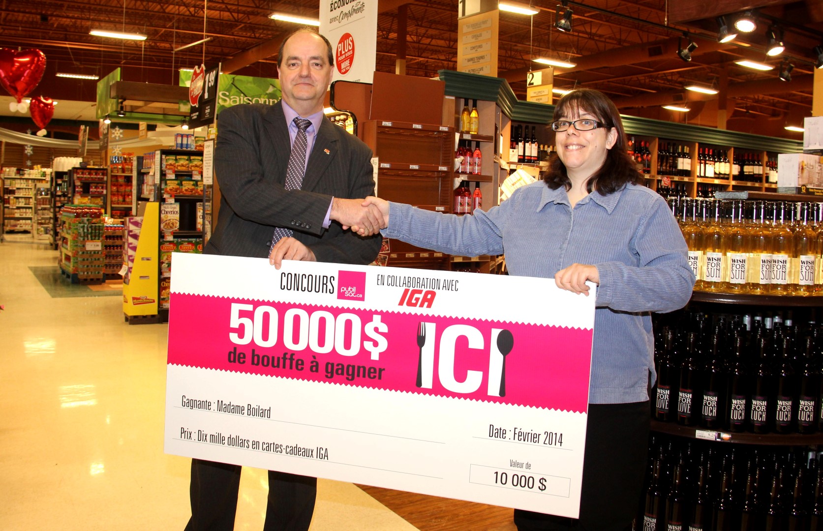 Toutes nos félicitations à la grande gagnante du concours «50 000 $ de bouffe à gagner» sur Publisac.ca!