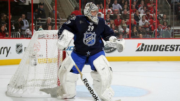 Marc-André Fleury lors de son premier passage au match des étoiles de la LNH