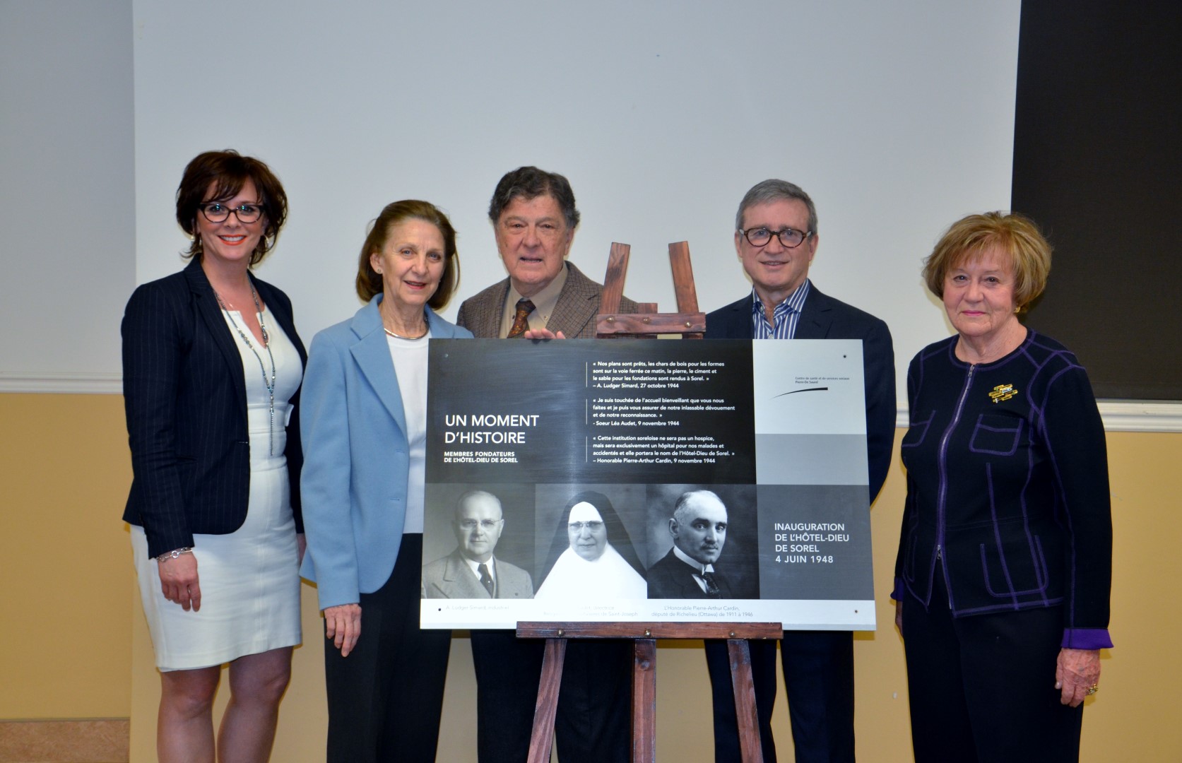 Une plaque commémorative pour les fondateurs de l’Hôtel-Dieu de Sorel    
