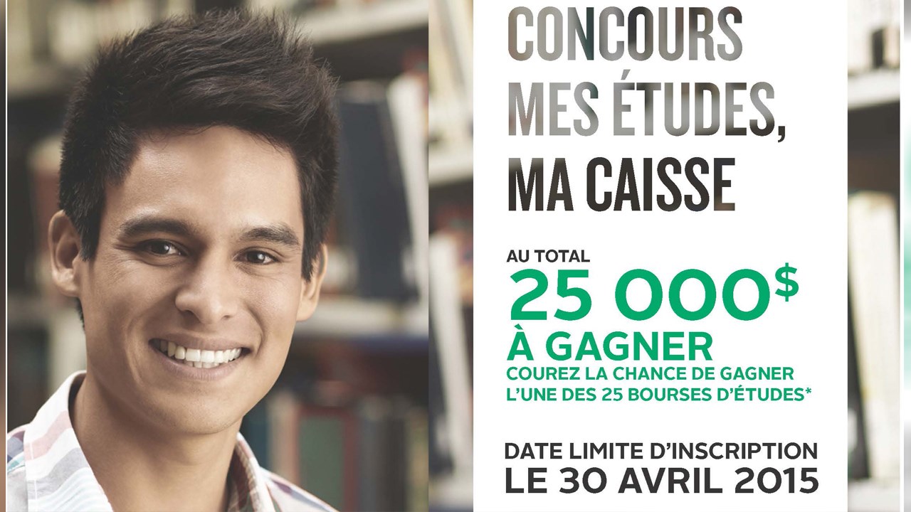 Desjardins offre 25 bourses d'études de 1 000 $ aux étudiants de la région