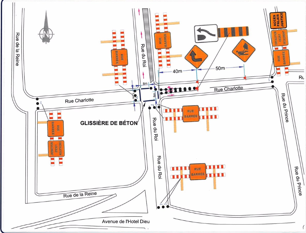 L’intersection des rues du Roi et Charlotte fermée pour un mois