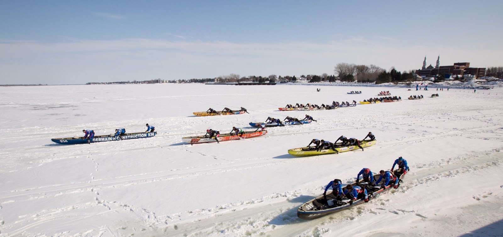Une 13e place pour l’équipe soreloise à la course de canot à glace Sorel-Tracy