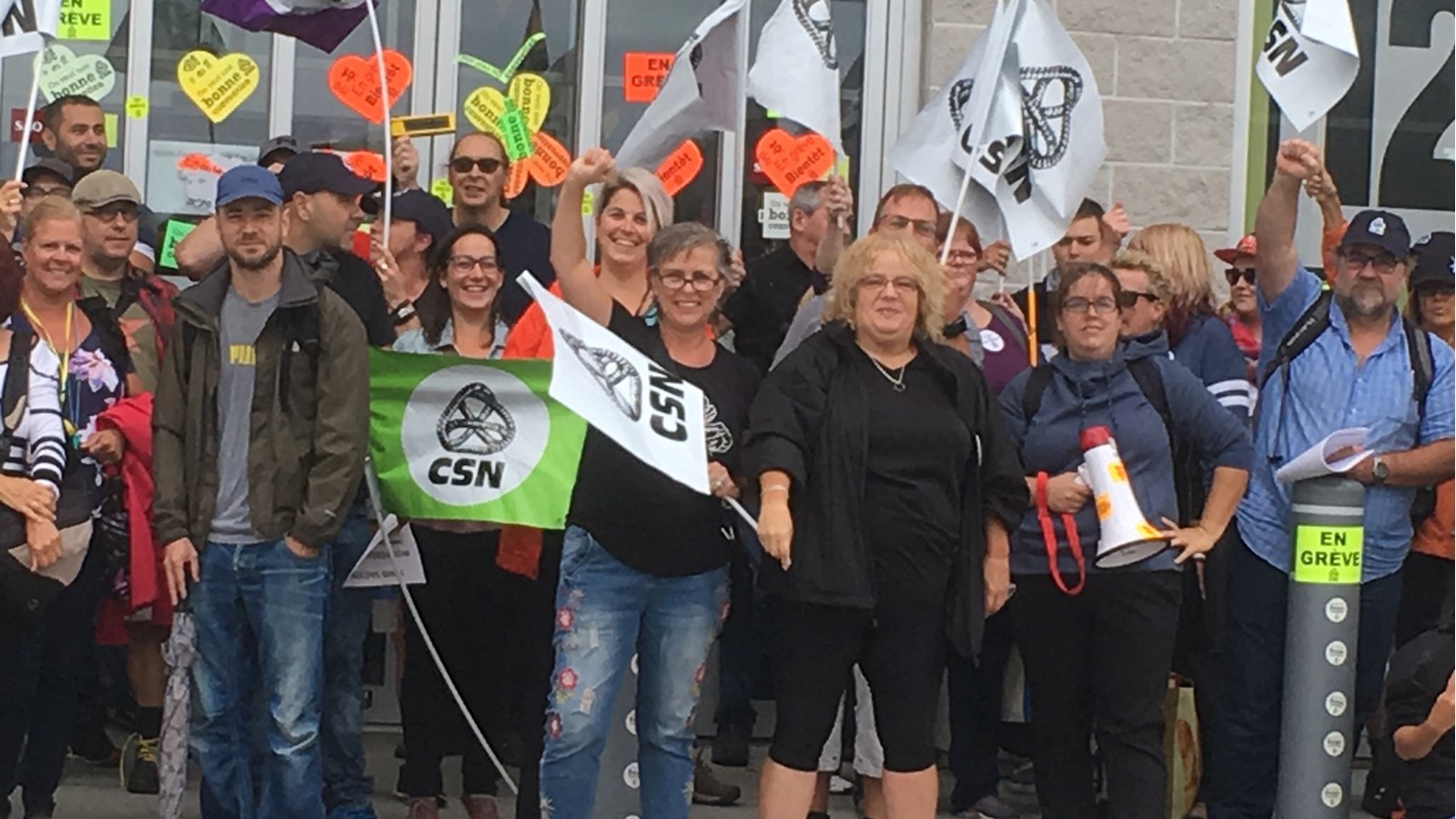 Les syndiqué-es de la Montérégie manifestent à Montréal