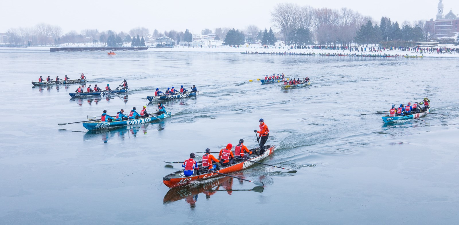 L'équipe locale hérite de la 3e place à la course de canots à glace