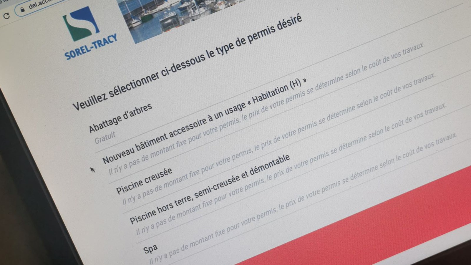 C'est maintenant possible d'effectuer une demande de permis en ligne