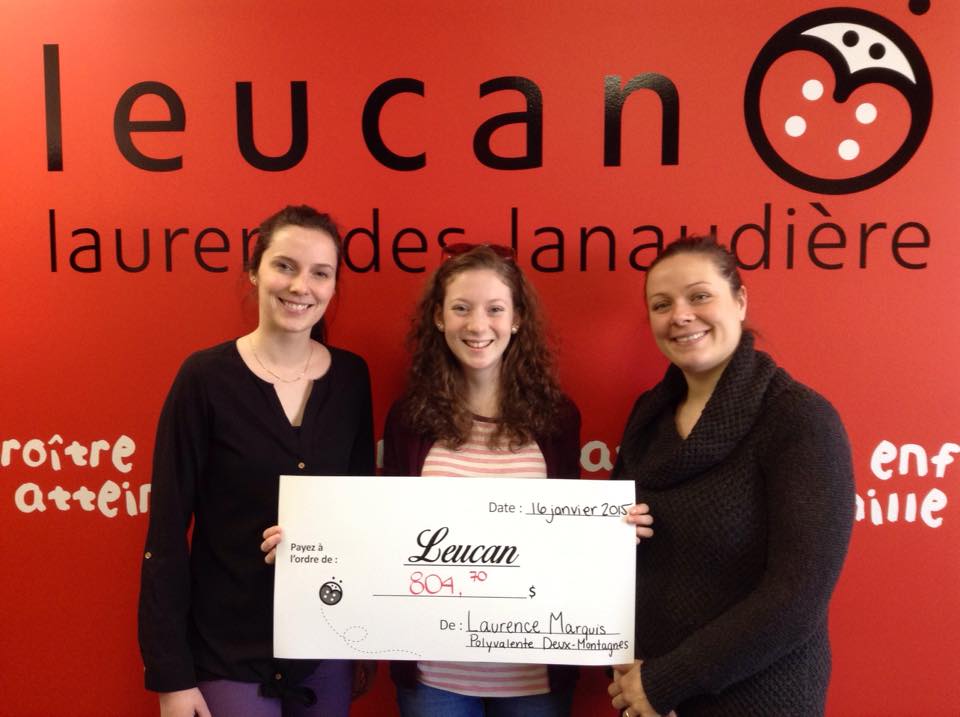 804,70 $ remis à Leucan Laurentides-Lanaudière