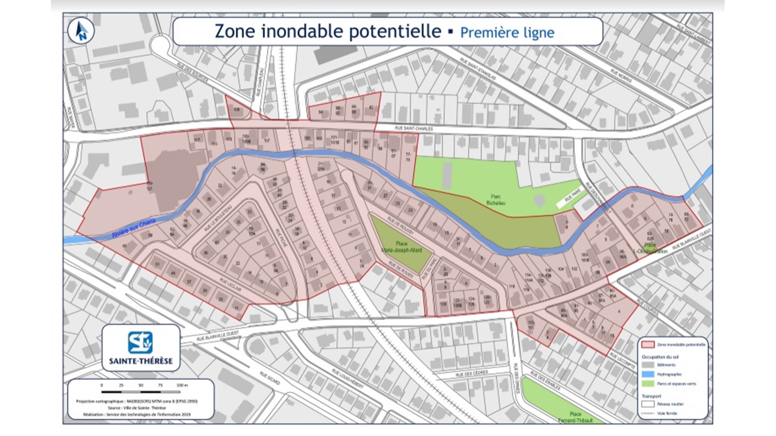 Situation critique à Sainte-Thérèse : maintien de l’avis de risque d’inondation sur le territoire 