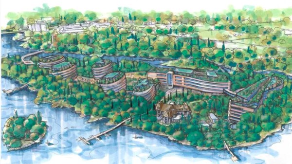 Illustration de la brochure détaillée du Projet Île Gagnon.
