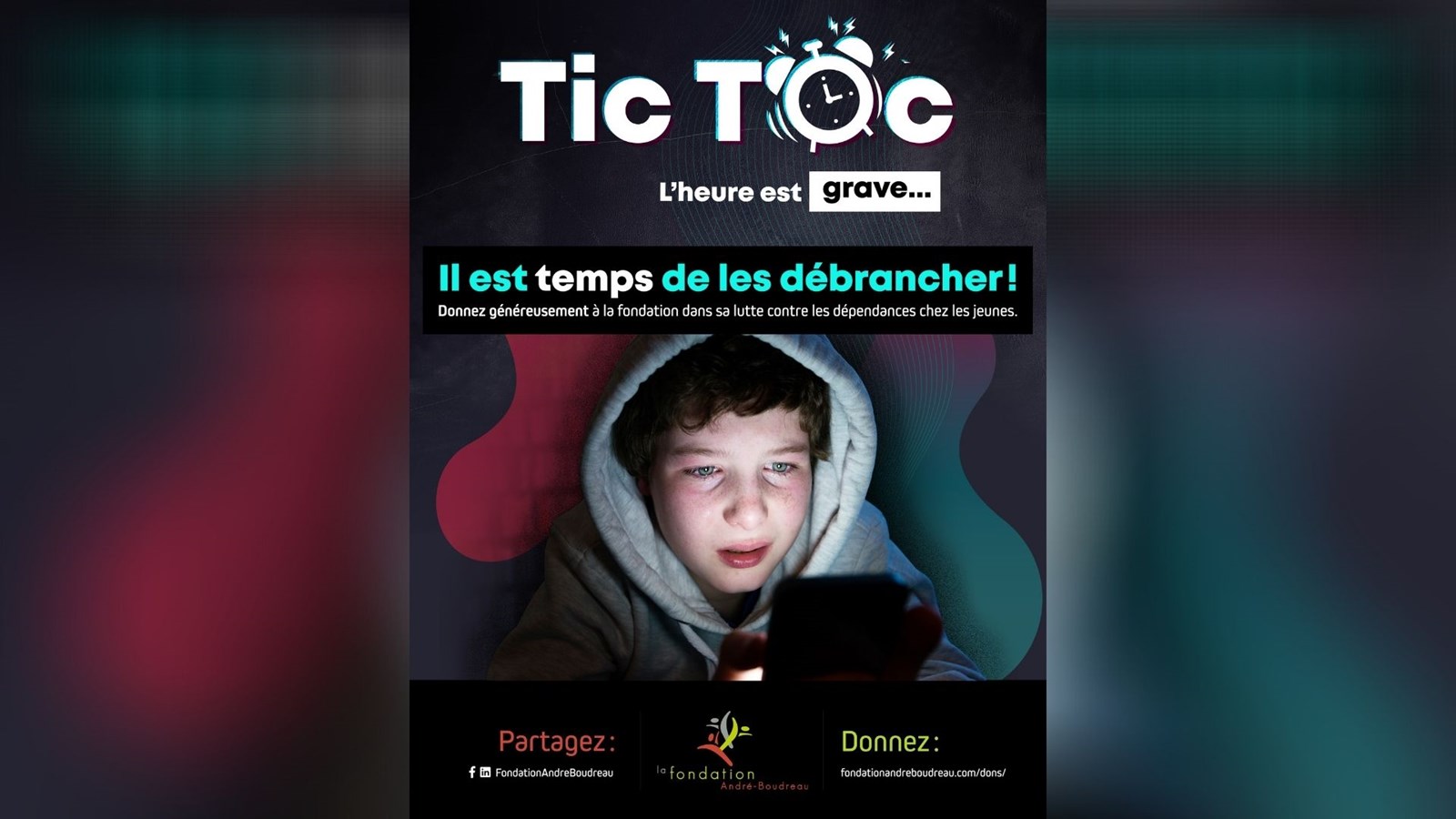 La Fondation André-Boudreau lance la campagne Tic-Toc l'heure est grave!